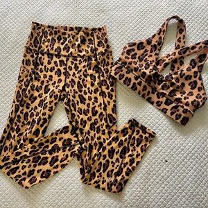 Fabletics Cheetah Print workout set